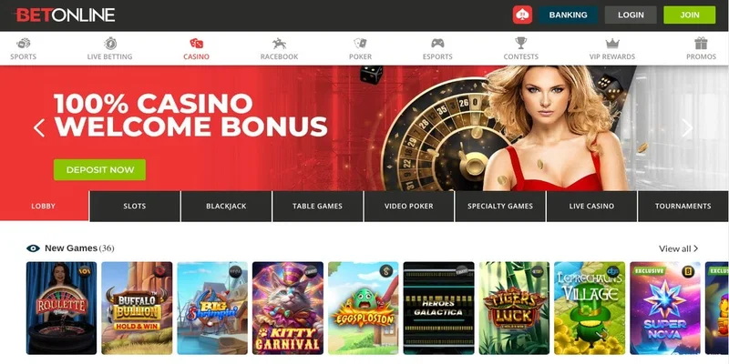 100% Welcome Bonus BetOnline Casino